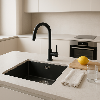 Spoelbak Orteon Zwart